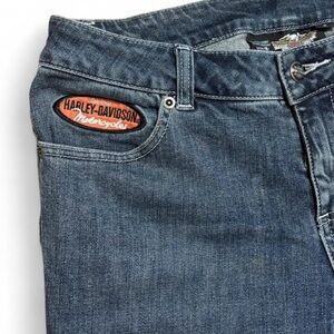 Harley-Davidson Women's Blue Low Rise Boot Cut Jeans